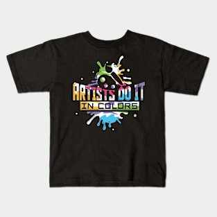 Funny Artist Do It In Color Abstract Art Pun Kids T-Shirt